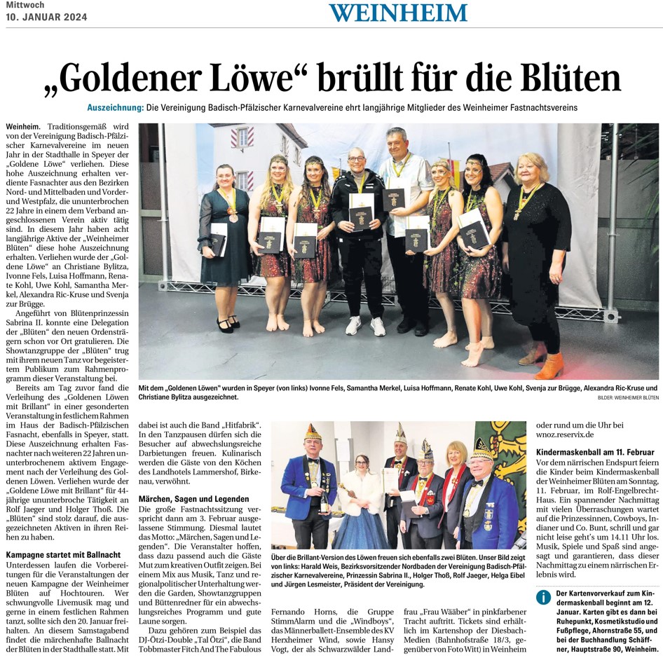 WNOZ 10.01.2024 Goldene Löwen