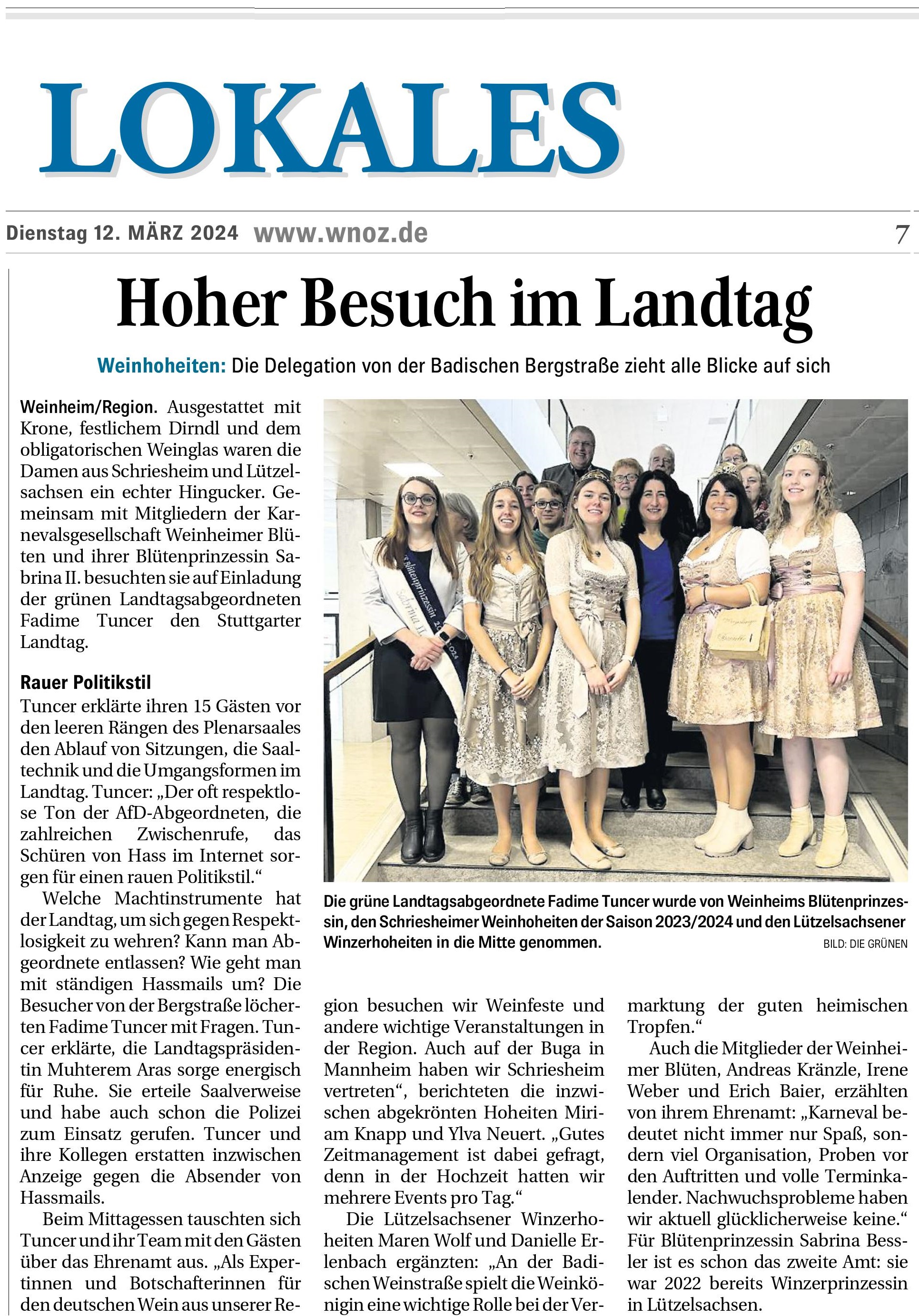 WNOZ 12.03.2024 Besuch Landtag