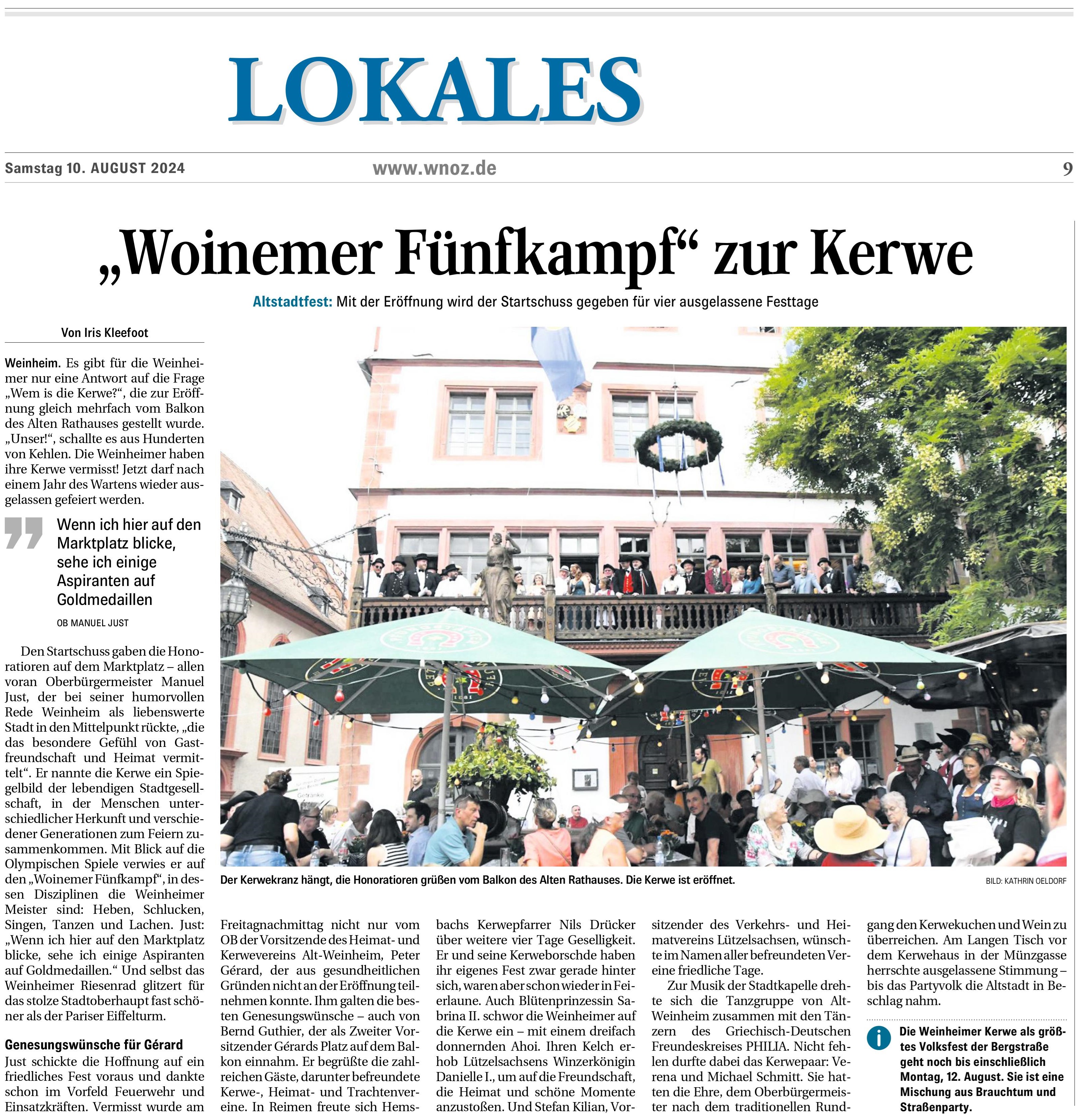 WNOZ 10.08.2024 Kerweeröffnung 