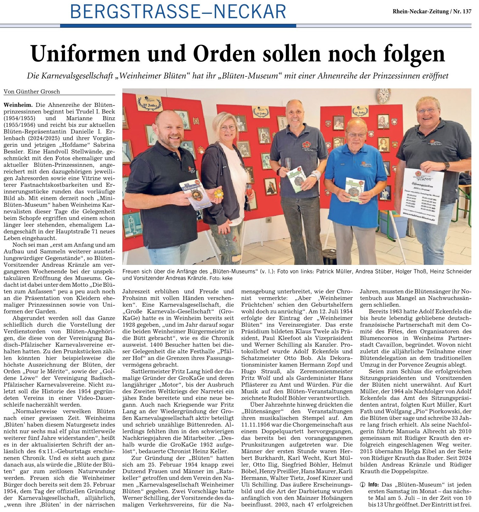 RNZ 17.06.2025 Blüten-Museum