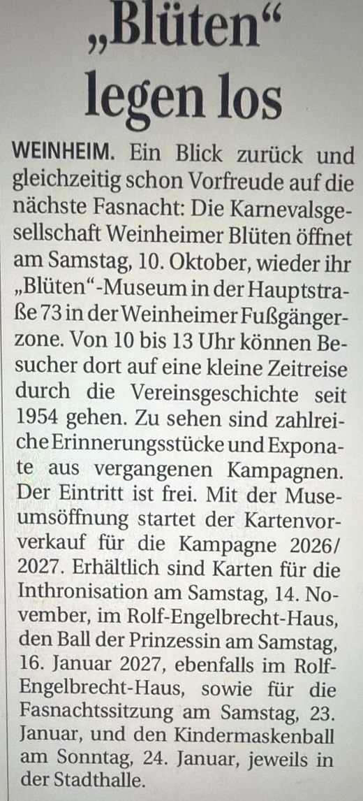 WNOZ 01.10.2026 Blüten legen los